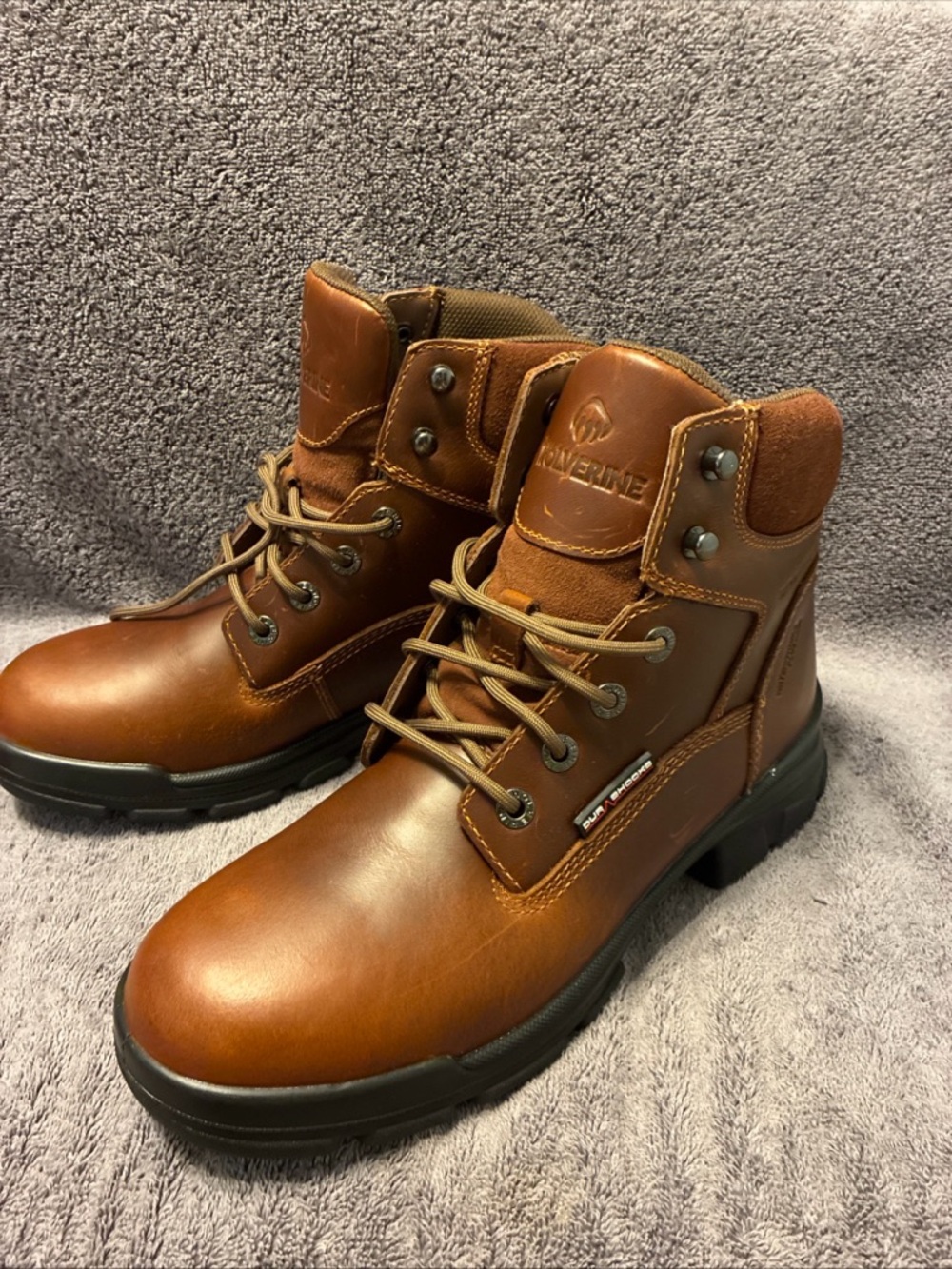 Wolverine Men's Tan/Brown Leather Work Boots